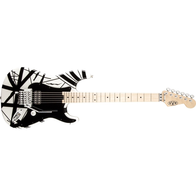 evh-striped-series-electric-guitar-white-black-stripes EVH Striped Series Electric Guitar-White/Black Stripes