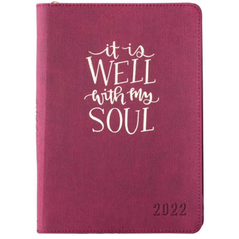 executive-planner-it-is-well-with-my-soul-maroon-2022-imitation-leather-with-zip Executive Planner - It Is Well With My Soul Maroon 2022 Imitation Leather With Zip