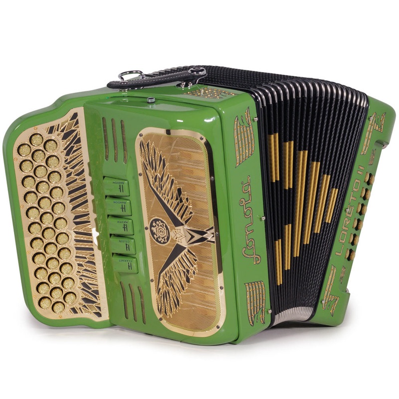 sonola-loreto-ii-ultra-compact-ii-accordion-5-switch-fbe-green-avocado-with-gold Sonola Loreto II Ultra Compact II Accordion 5 Switch FBE Green Avocado with Gold
