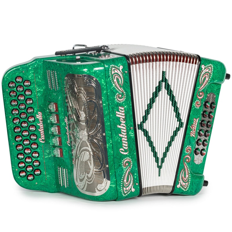 cantabella-reina-accordion-5-switch-fbe-celluloid-green-waves-with-painted-fretboard Cantabella Reina Accordion 5 Switch FBE Celluloid Green Waves with Painted Fretboard