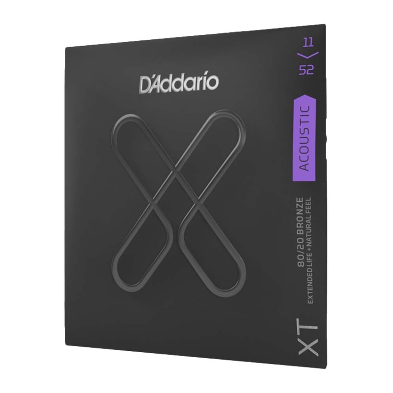 d-addario-xtabr1152-xt-80-20-bronze-11-52-custom-light-acoustic-guitar-strings D'Addario XTABR1152 XT 80/20 Bronze, 11-52 Custom Light Acoustic Guitar Strings