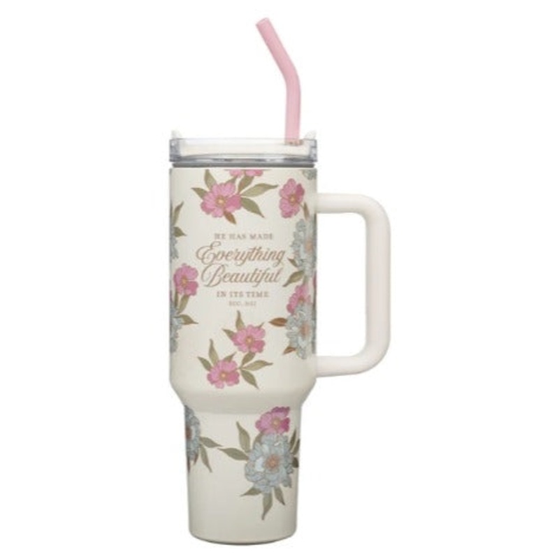 large-stainless-steel-travel-mug-he-has-made-everything-beautiful-ivory Large Stainless Steel Travel Mug - He Has Made Everything Beautiful Ivory