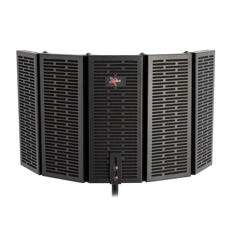 xtreme-gm65-microphone-vocal-isolation-shield-w-mic-clamp XTREME GM65 Microphone Vocal Isolation Shield w/Mic Clamp