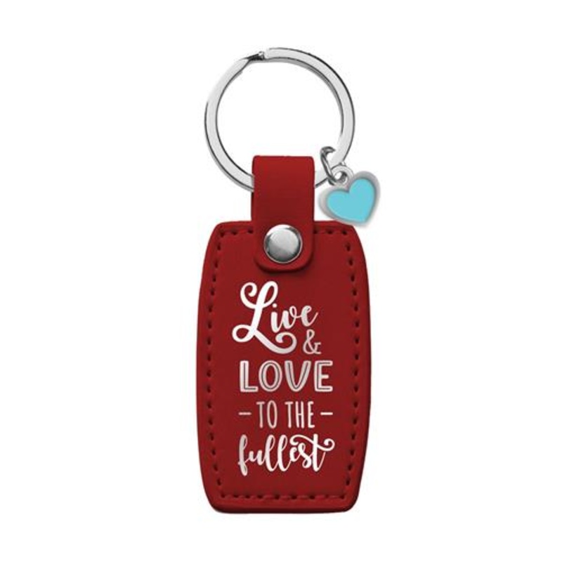 faux-leather-keyring-live-and-love-to-the-fullest Faux Leather Keyring -Live And Love To The Fullest