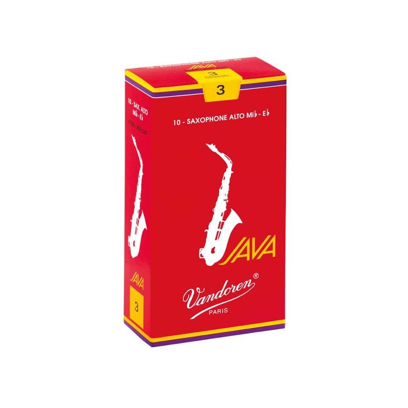 vandoren-3-alto-saxophone-reeds-java-red-box-10-pack Vandoren #3 Alto Saxophone Reeds Java Red Box 10 pack
