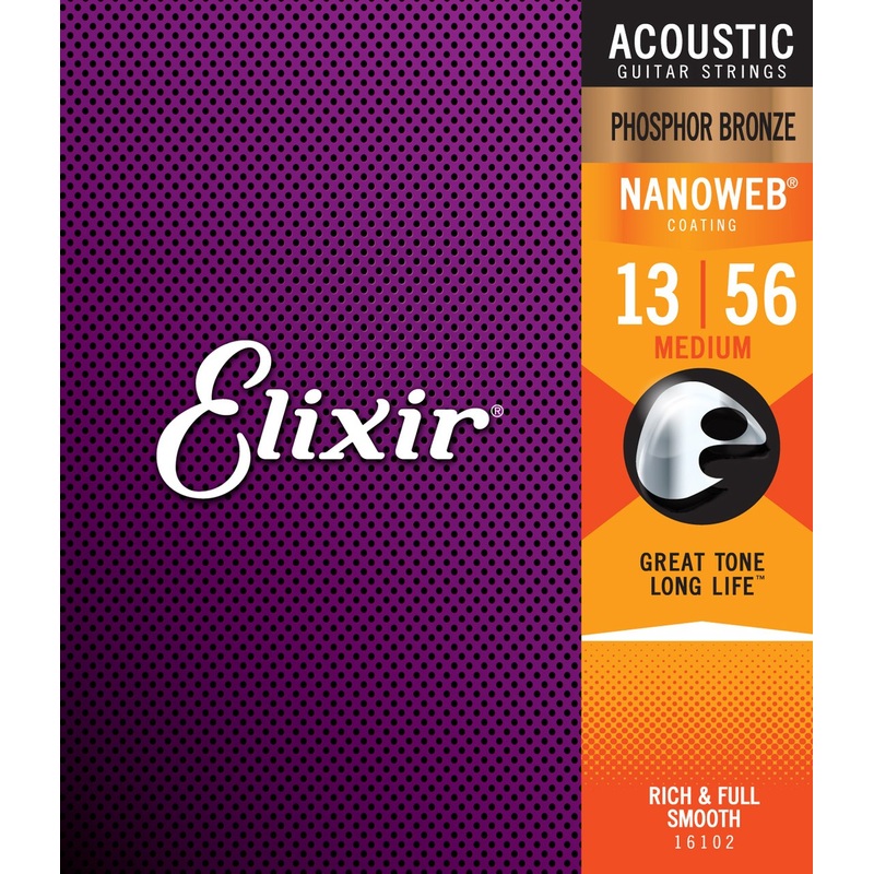 elixir-16102-nanoweb-phosphor-bronze-medium-acoustic-guitar-strings-13-56 Elixir 16102 Nanoweb Phosphor Bronze Medium Acoustic Guitar Strings 13-56