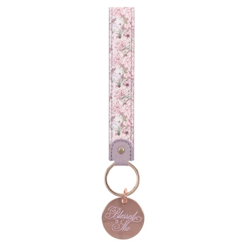 keyring-blessed-is-she-faux-leather Keyring - Blessed Is She - Faux Leather
