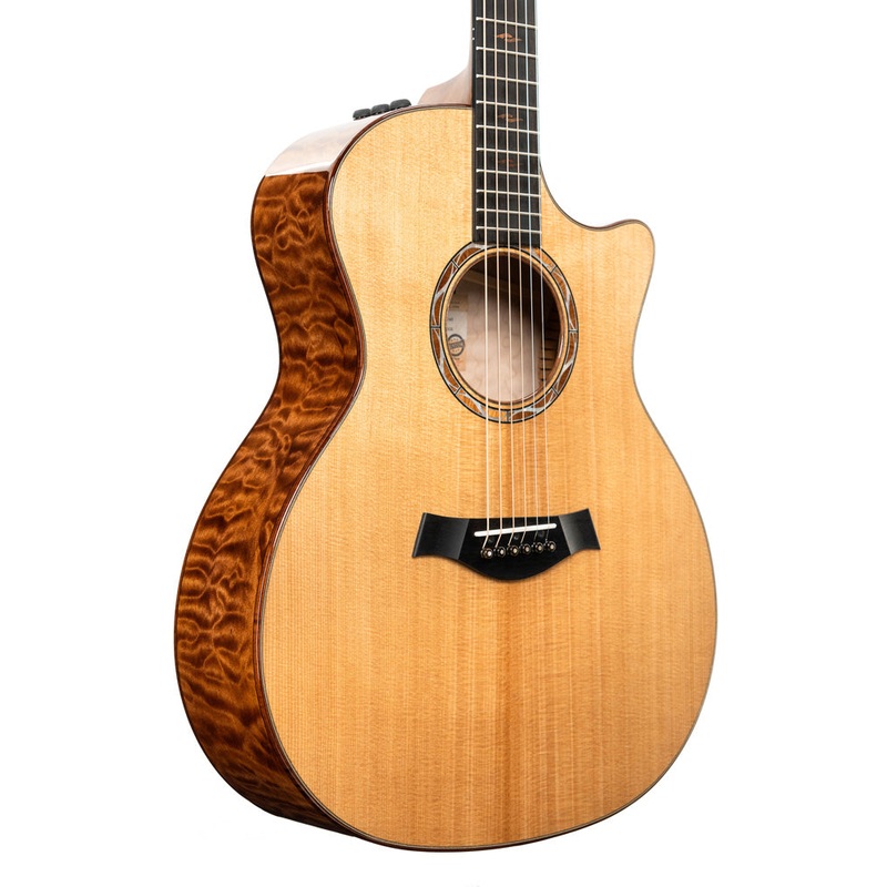 pre-owned-taylor-custom-grand-auditorium-torrefied-spruce-quilted-big-leaf-maple-acoustic-electric-catch-2 Pre-Owned Taylor Custom Grand Auditorium Torrefied Spruce/Quilted Big Leaf Maple Acoustic/Electric - "Catch #2"
