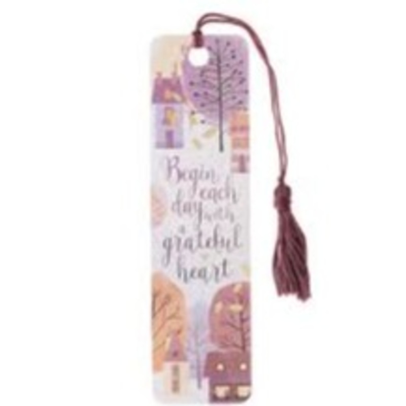 bookmark-with-tassel-begin-each-day Bookmark - with Tassel Begin Each Day