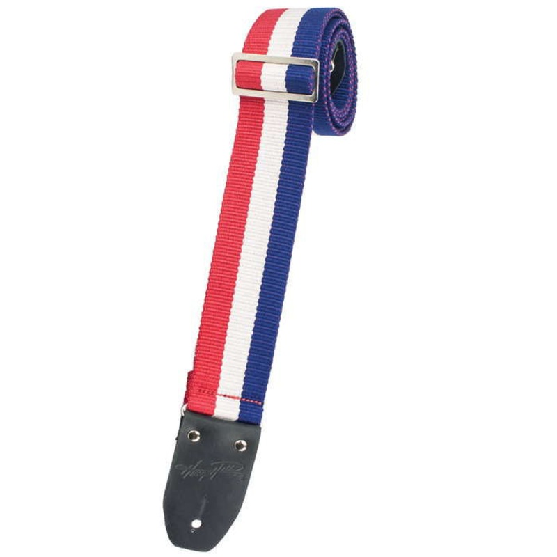 henry-heller-cotton-series-2-in-guitar-strap-vintage-red-white-blue Henry Heller Cotton Series 2 in. Guitar Strap - Vintage Red White Blue