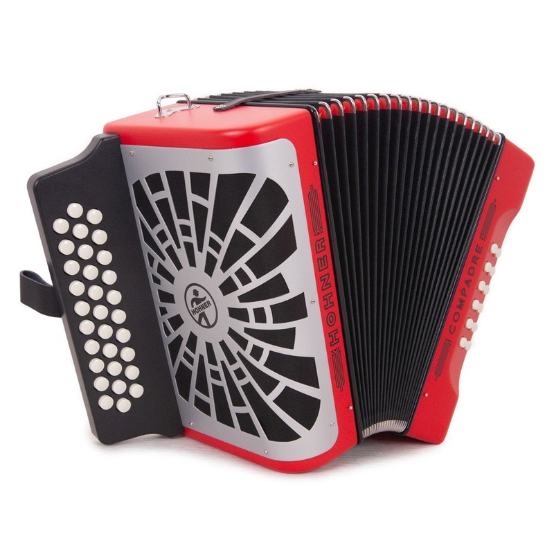hohner-compadre-accordion-no-switch-ead-red-with-matte-gray-grill Hohner Compadre Accordion No Switch EAD Red with Matte Gray Grill