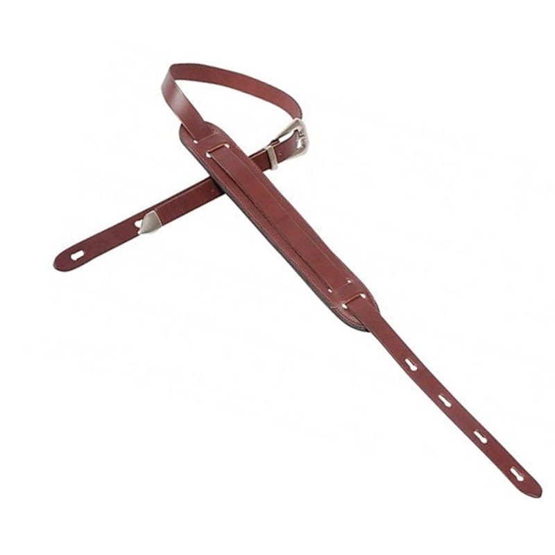 levy-s-pm23rv-leather-1-in-guitar-strap-with-shoulder-pad-brown Levy's PM23RV Leather 1 in. Guitar Strap with Shoulder Pad - Brown