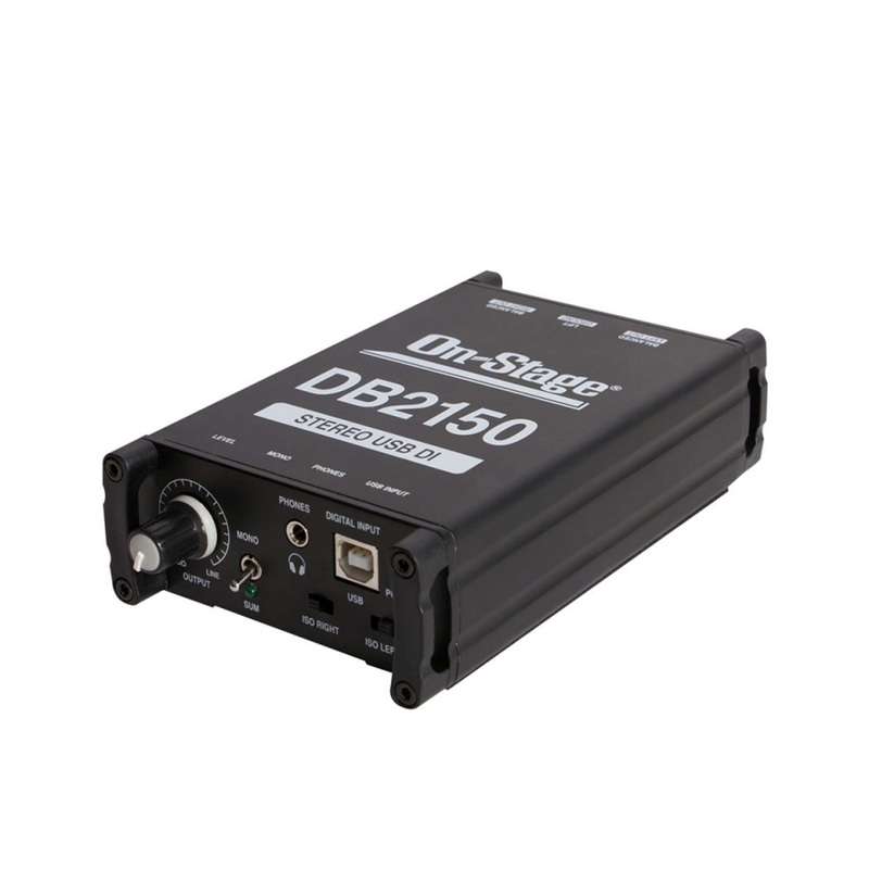 on-stage-db2150-passive-multimedia-stereo-usb-di-box On-Stage DB2150 Passive Multimedia Stereo USB DI Box