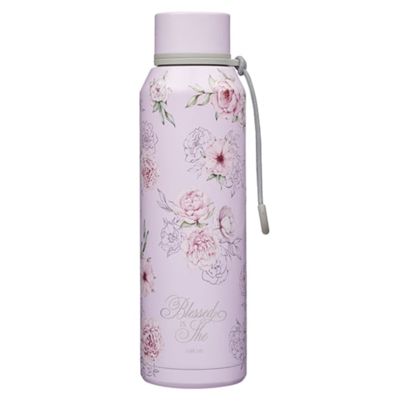 stainless-steel-water-bottle-blessed-is-she-purple Stainless Steel Water Bottle - Blessed is She Purple