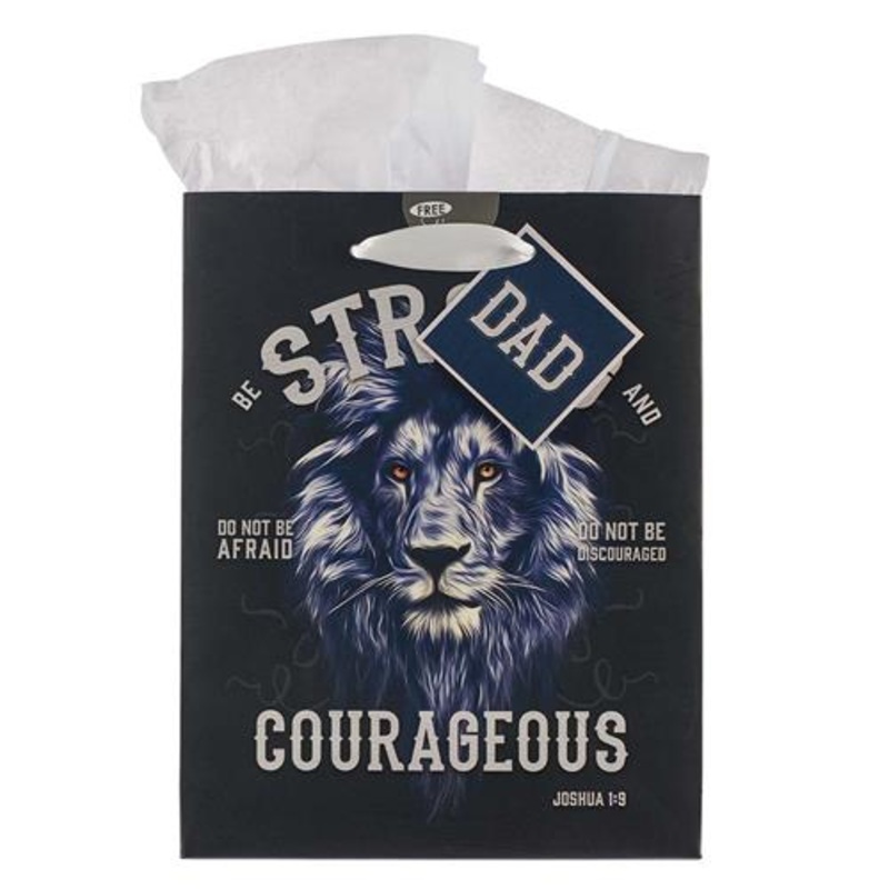 gift-bag-strong-courageous-dad-medium Gift Bag -Strong & Courageous Dad Medium
