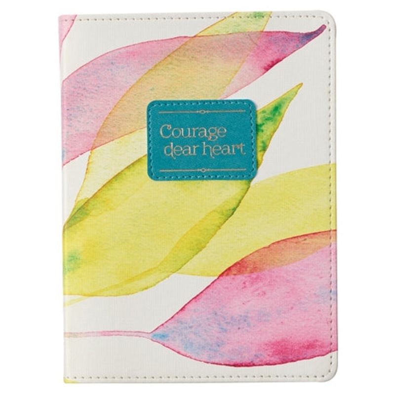 handy-sized-faux-leather-journal-courage-dear-heart-citrus-leaves Handy-Sized Faux Leather Journal - Courage Dear Heart Citrus Leaves