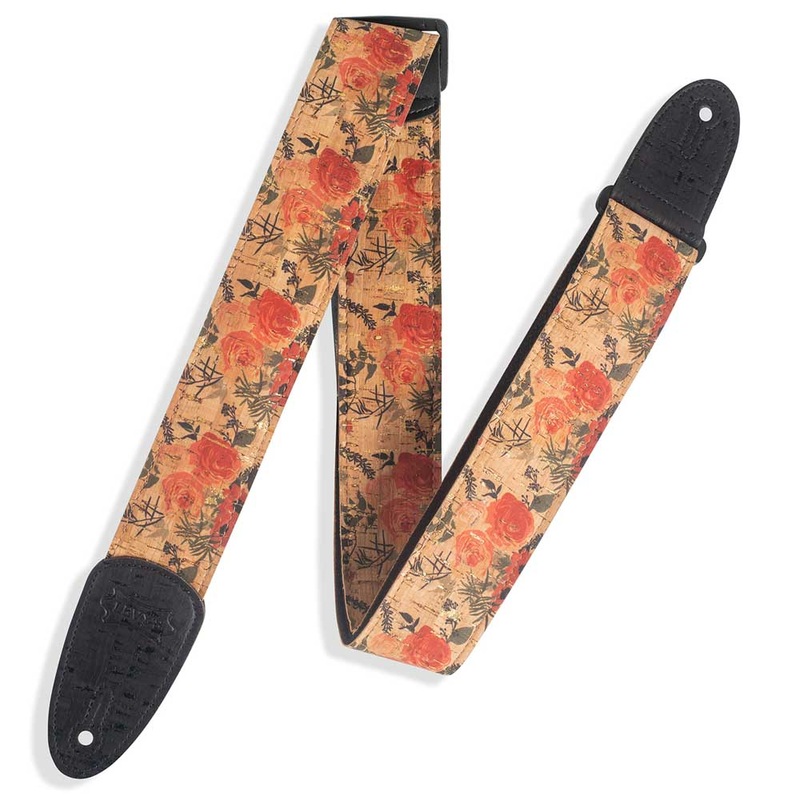levys-2-inch-wide-cork-guitar-strap-wildflower-cork Levys 2 inch Wide Cork Guitar Strap-Wildflower Cork