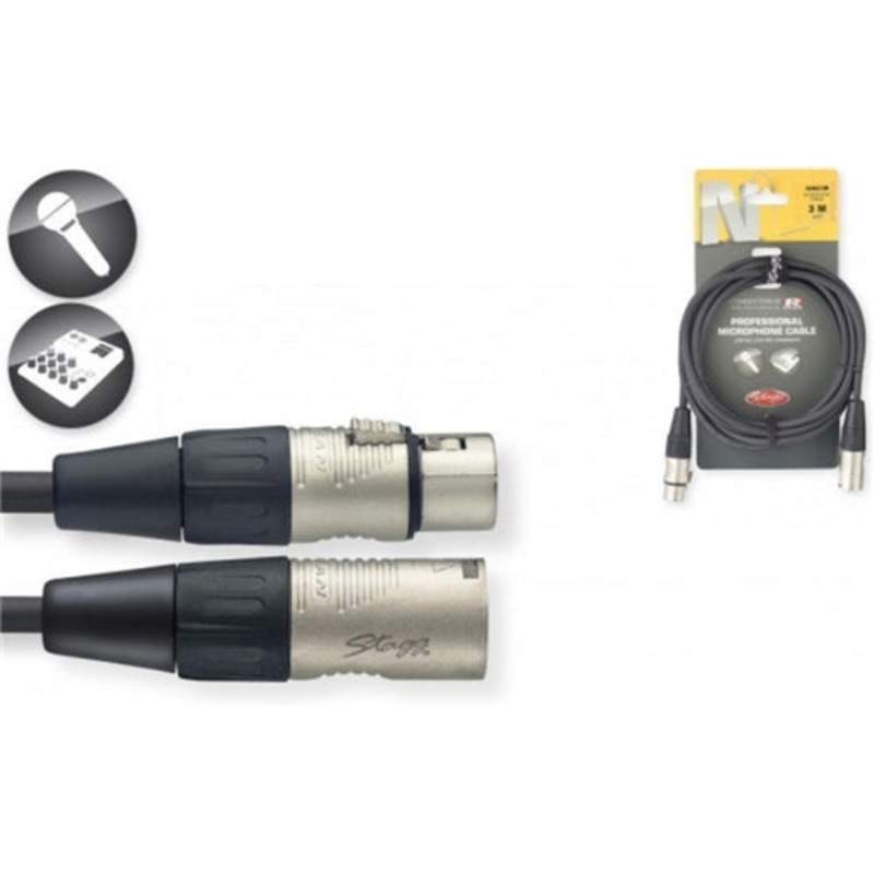 stagg-xlr-xlr-microphone-cable-3m Stagg XLR-XLR Microphone Cable 3M