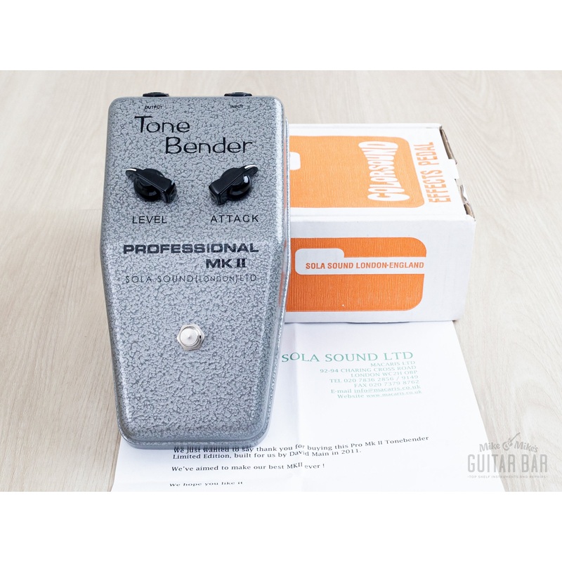 2011-sola-sound-professional-mkii-tone-bender-david-main-dam-mint-w-box-oc84-germanium 2011 Sola Sound Professional MKII Tone Bender David Main DAM, Mint w/ Box, OC84 Germanium