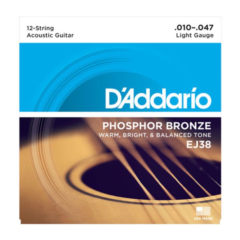 d-addario-ej38-12-string-acoutic-guitar-phosphor-bronze-strings-light-10-47 D'Addario EJ38 12-String Acoutic Guitar Phosphor Bronze Strings Light 10-47