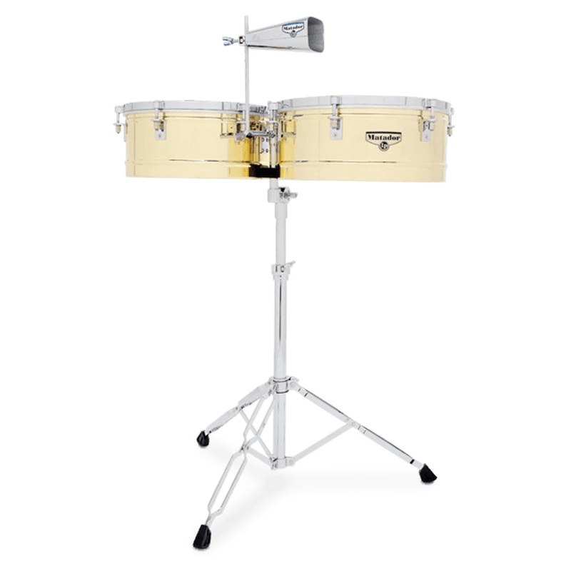 latin-percussion-m257b-matador-14-in-and-15-in-brass-timbales Latin Percussion M257B Matador 14 in. and 15 in. Brass Timbales