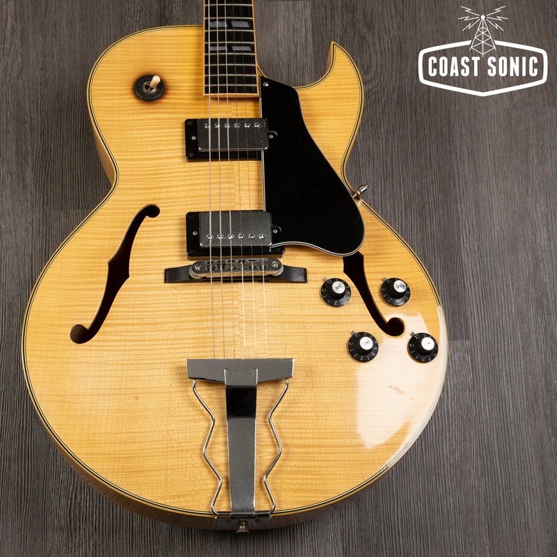 1977-greco-n-60-made-in-japan-es-175-flame-maple-fujigen 1977 Greco N-60 Made in Japan ES-175 Flame Maple - Fujigen