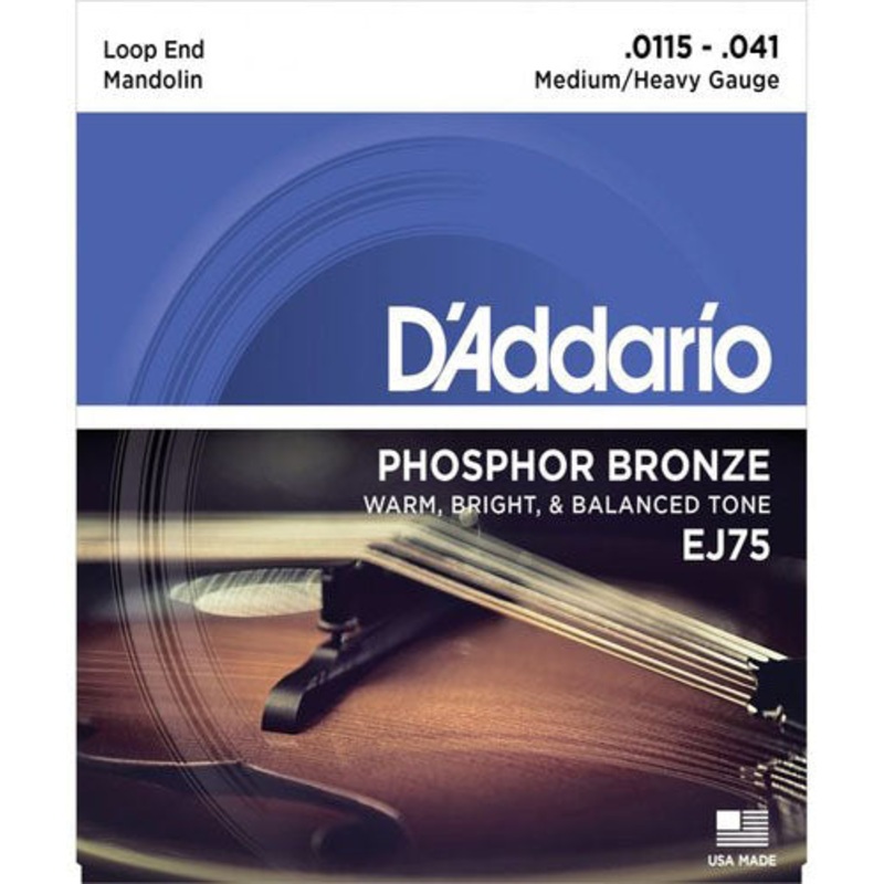 d-addario-ej75-mandolin-strings-phosphor-bronze-medium-heavy-11-5-41 D'Addario EJ75 Mandolin Strings, Phosphor Bronze, Medium/Heavy, 11.5-41
