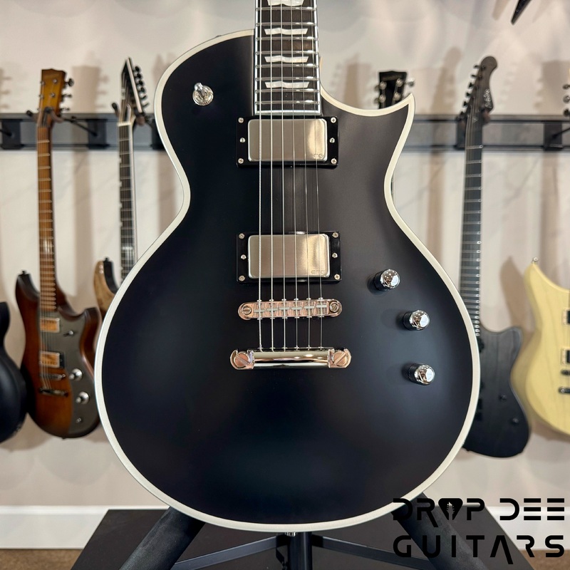 esp-e-ii-eclipse-bb-electric-guitar-w-case-black-satin ESP E-II Eclipse BB Electric Guitar w/ Case Black Satin