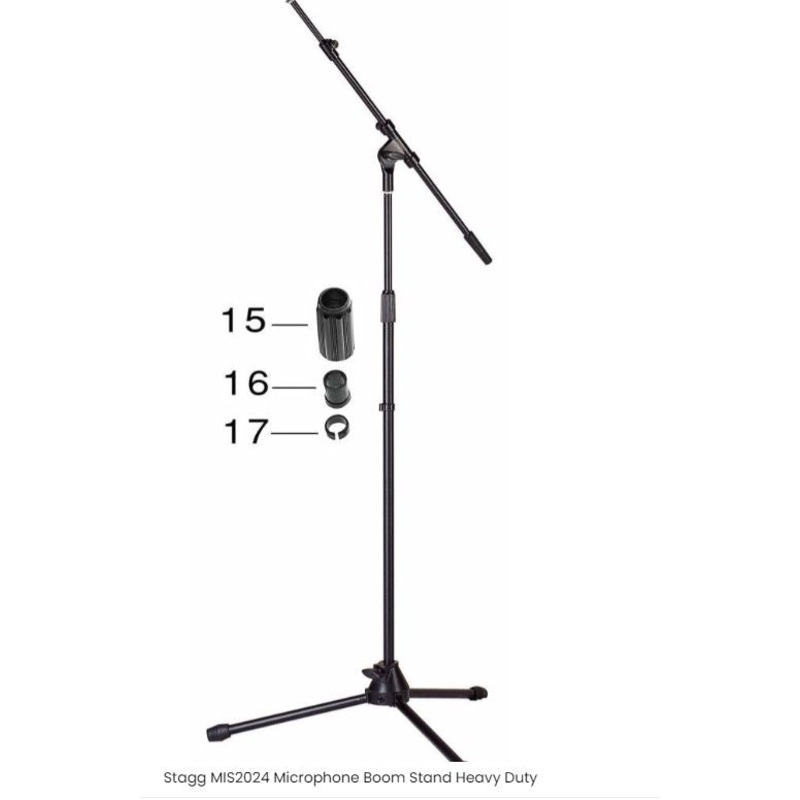 stagg-heavy-duty-microphone-stand-with-boom Stagg Heavy Duty Microphone Stand with Boom