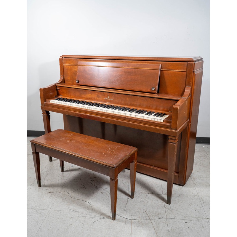 1958-steinway-model-100-upright-piano-mahogany-serial-no-359103-used 1958 Steinway Model 100 Upright Piano | Mahogany | Serial No. 359103 | Used