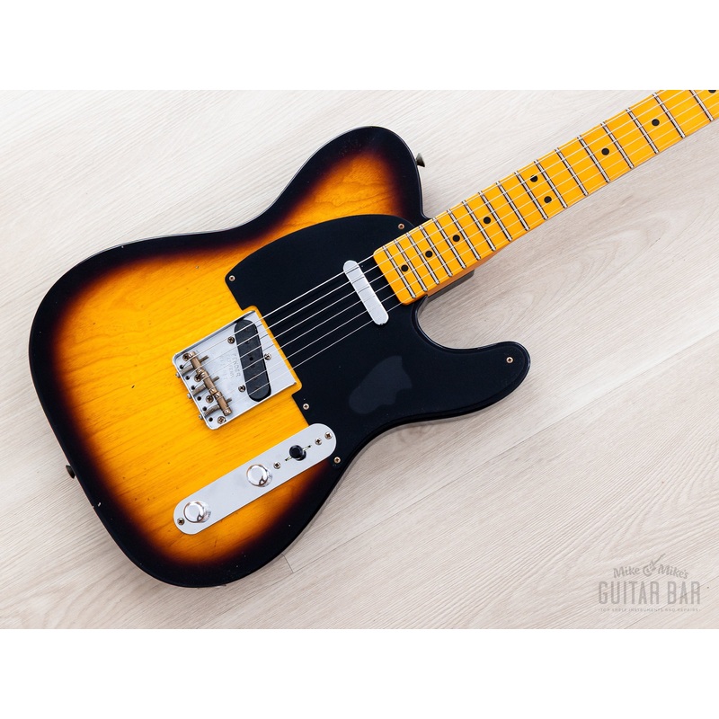2023-fender-custom-shop-1952-telecaster-streamlined-u-journeyman-relic-sunburst-blackguard-w-case-coa 2023 Fender Custom Shop 1952 Telecaster Streamlined U Journeyman Relic Sunburst Blackguard w/ Case, CoA