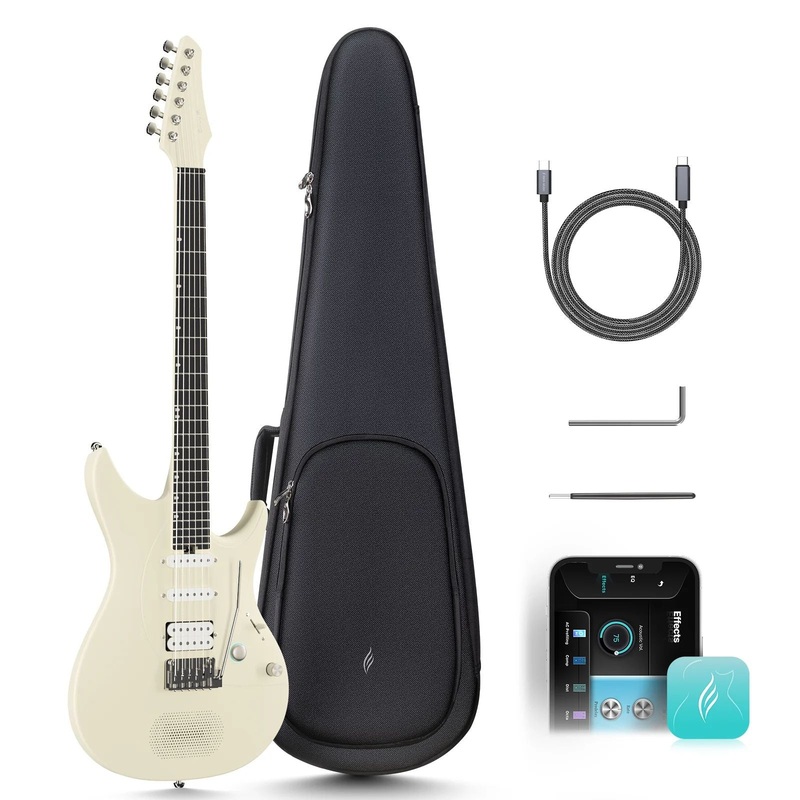 enya-music-inspire-smart-electric-guitar-in-beige Enya Music Inspire Smart Electric Guitar in Beige