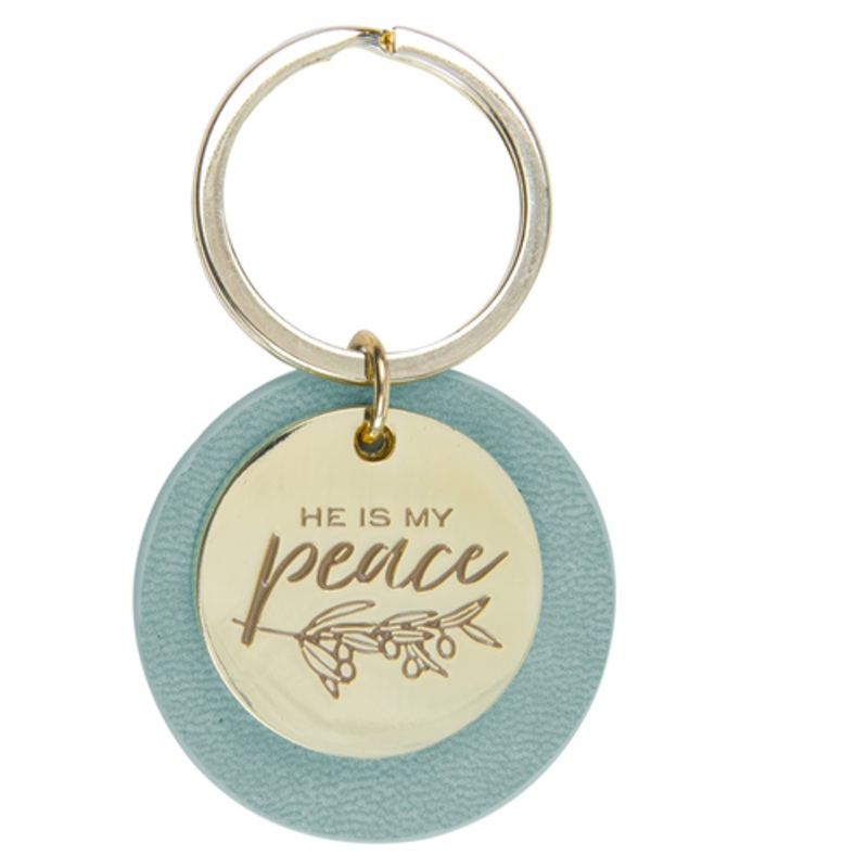 faux-leather-key-ring-he-is-my-peace-ephesians-2vs14 Faux Leather Key Ring -He Is My Peace Ephesians 2vs14
