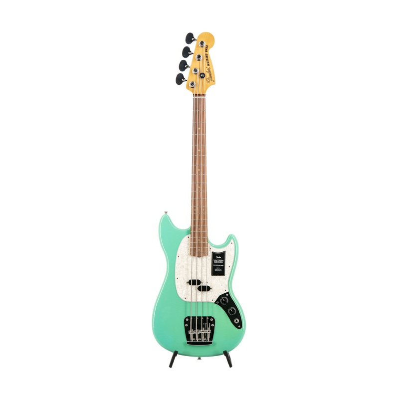 fender-vintera-60s-mustang-bass-guitar-pau-ferro-fb-sea-foam-green-mx2018xxxx Fender Vintera 60s Mustang Bass Guitar, Pau Ferro FB, Sea Foam Green, MX2018XXXX