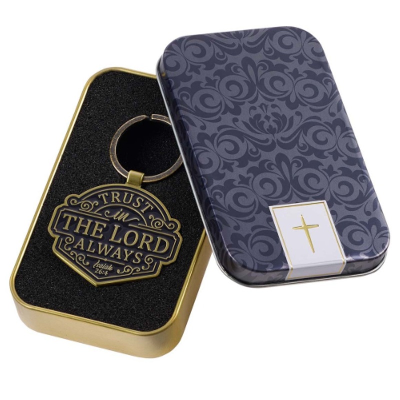 keyring-in-tin-trust-in-the-lord-always Keyring In Tin -Trust In The Lord Always