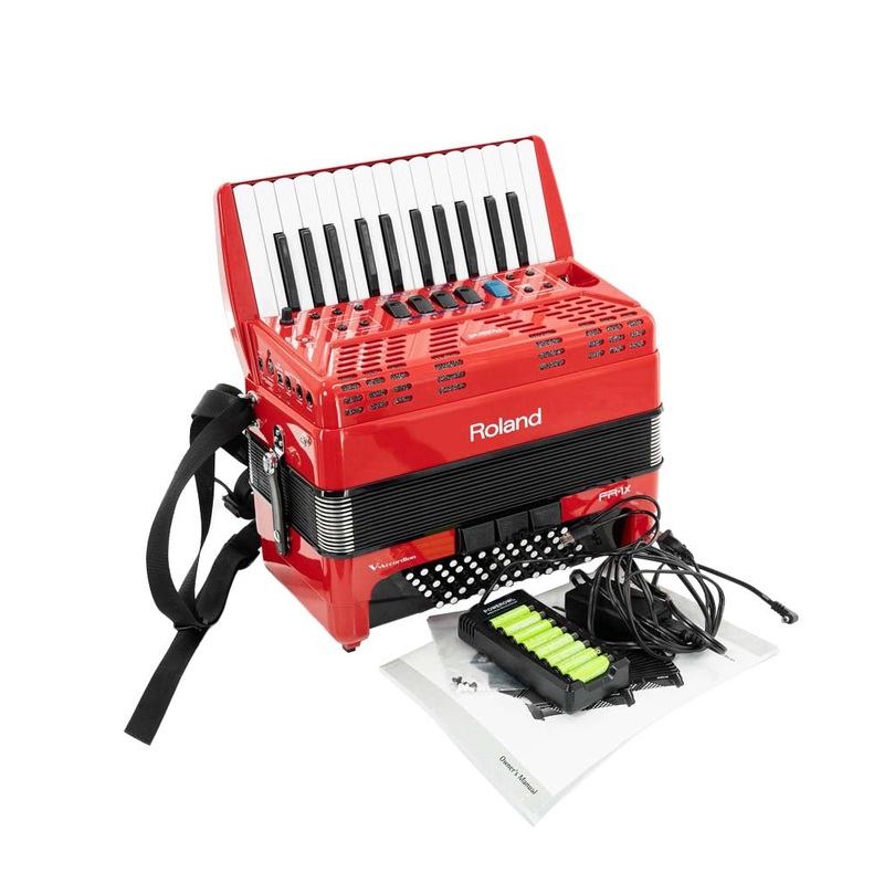 pre-owned-roland-fr-1x-digital-v-accordion-w-rechargeable-batteries-red-used Pre-Owned Roland FR-1x Digital V-Accordion w/ Rechargeable Batteries - Red | Used