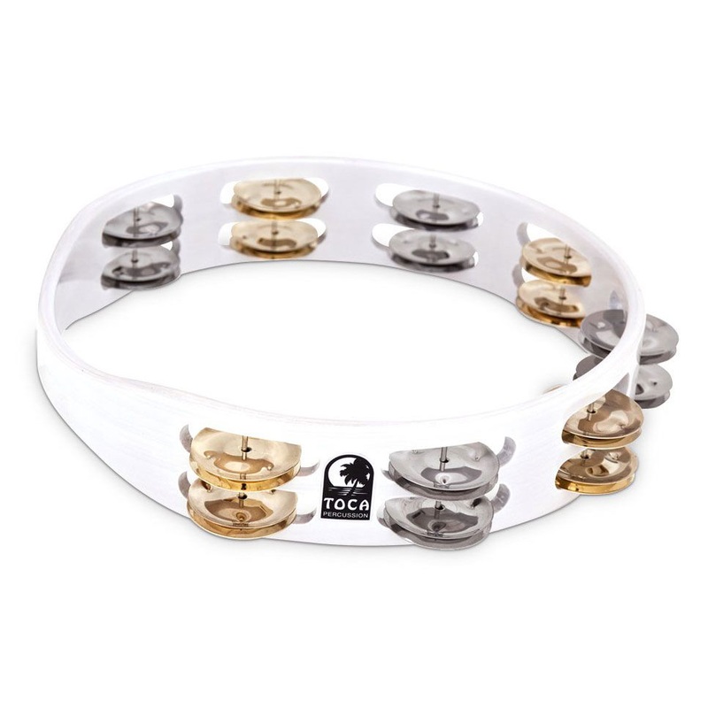 toca-tct10-10-in-colorsound-tambourine-white Toca TCT10 10 in. Colorsound Tambourine - White