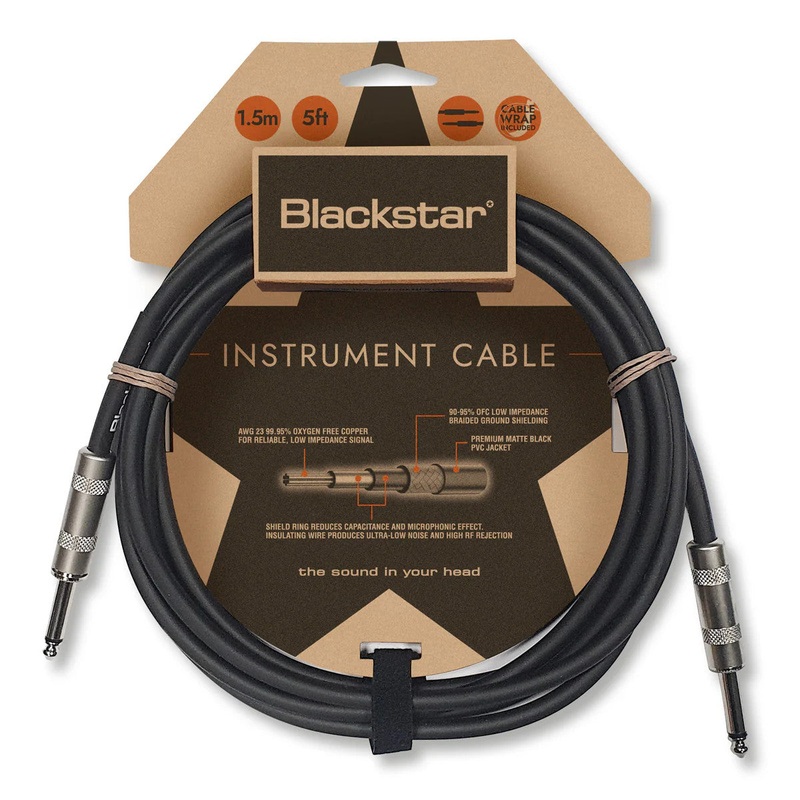 blackstar-standard-instrument-cable-straight-straight-5-ft Blackstar Standard Instrument Cable - Straight-Straight - 5 ft.
