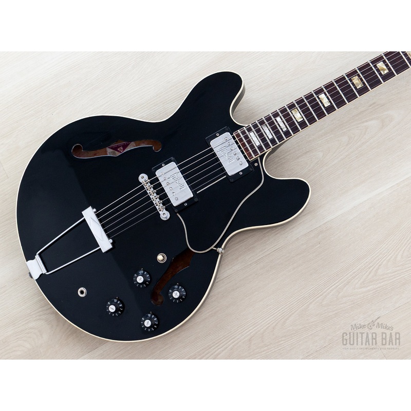 1972-gibson-es-335-td-vintage-semi-hollow-guitar-ebony-w-embossed-t-tops-case-gord-miller 1972 Gibson ES-335 TD Vintage Semi-Hollow Guitar Ebony w/ Embossed T Tops & Case, Gord Miller