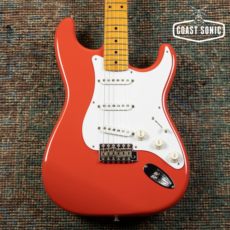 2006-fender-57-reissue-stratocaster-st57-78tx-cij-fiesta-red-w-texas-specials 2006 Fender '57 Reissue Stratocaster ST57-78TX CIJ Fiesta Red w/Texas Specials