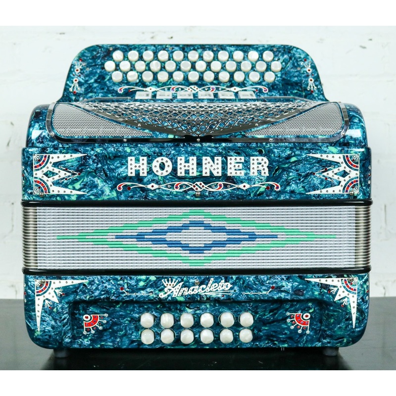 hohner-anacleto-rey-del-norte-tt-accordion-fbbeb-ead-green Hohner Anacleto Rey Del Norte TT Accordion FBbEb/EAD Green