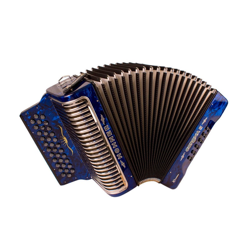 hohner-cxgbl-corona-ii-xtreme-gcf-accordion-dark-blue Hohner CXGBL Corona II Xtreme GCF Accordion - Dark Blue