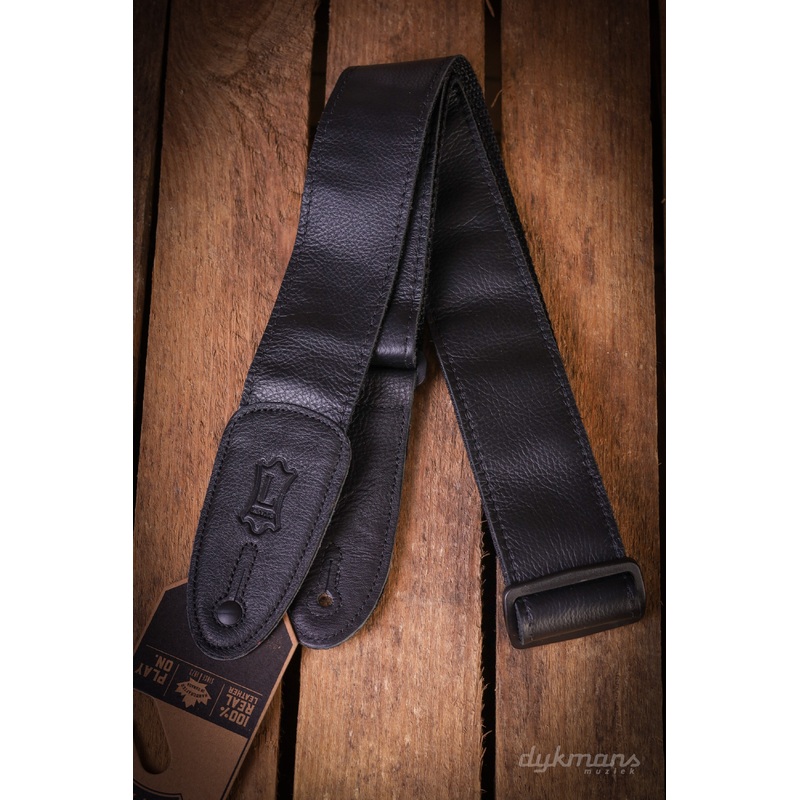 levy-s-5-cm-wide-garment-leather-guitar-strap-polypropylene-back-black Levy's 5 cm Wide Garment Leather Guitar Strap Polypropylene Back - Black
