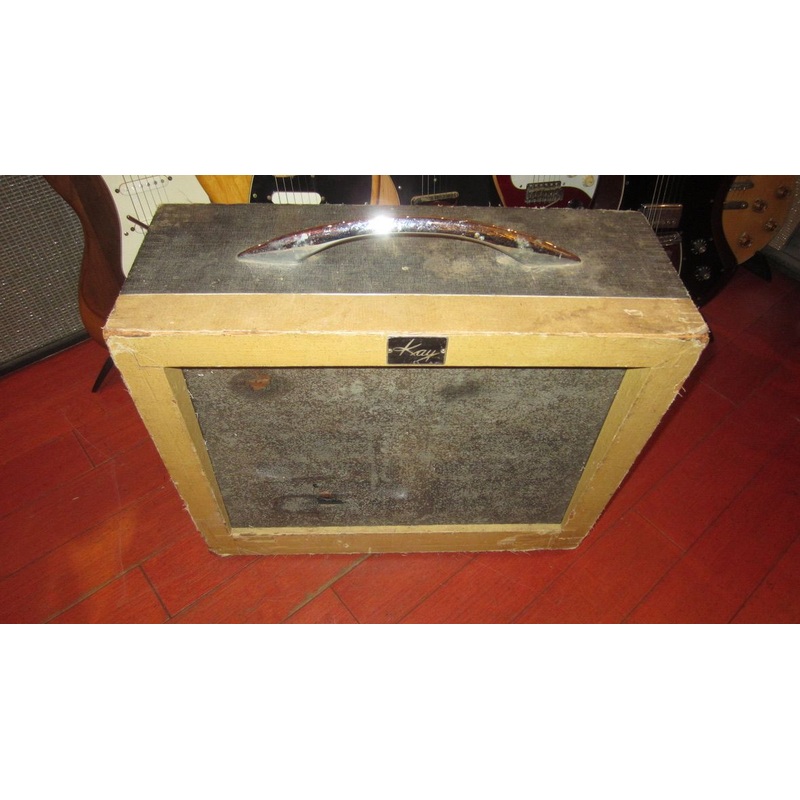 1963-kay-combo-tube-amp-grey-and-white 1963 Kay Combo Tube Amp Grey and White