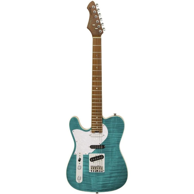 aria-615-mk2-nashville-left-handed-electric-guitar-in-turquoise-blue-gloss-finish Aria 615-MK2 Nashville Left Handed Electric Guitar in Turquoise Blue Gloss Finish