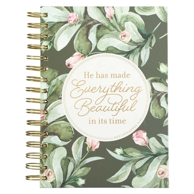 hardcover-wirebound-journal-he-has-made-everything-beautiful-in-its-time-green-large Hardcover Wirebound Journal - He Has Made Everything Beautiful in its Time Green (Large)