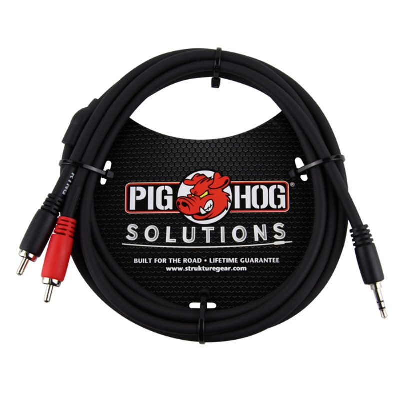 pig-hog-pb-s3r06-solutions-stereo-breakout-cable-3-5mm-to-dual-rca-6-ft Pig Hog PB-S3R06 Solutions Stereo Breakout Cable, 3.5mm to Dual RCA - 6 ft.