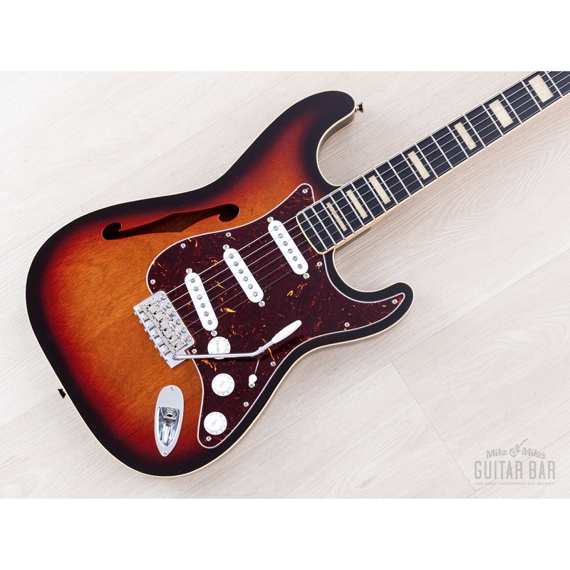 2014-fender-stratocaster-st-ho-3s-mahogany-semi-hollow-sunburst-w-dimarzio-area-61-japan-mij 2014 Fender Stratocaster ST/HO/3S Mahogany Semi-Hollow Sunburst w/ DiMarzio Area 61, Japan MIJ