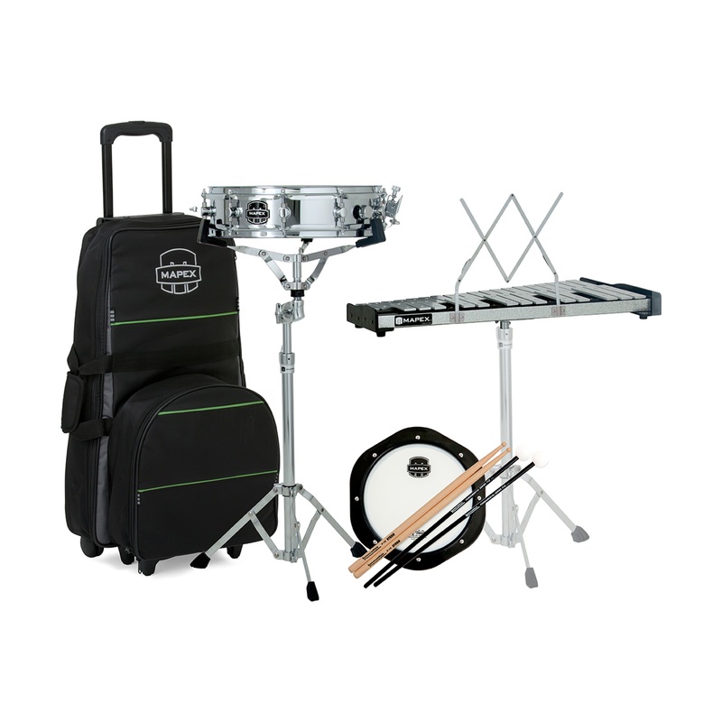 mapex-mck1432dp-backpack-snare-drum-bell-percussion-kit-w-rolling-bag Mapex MCK1432DP Backpack Snare Drum/Bell Percussion Kit w/ Rolling Bag