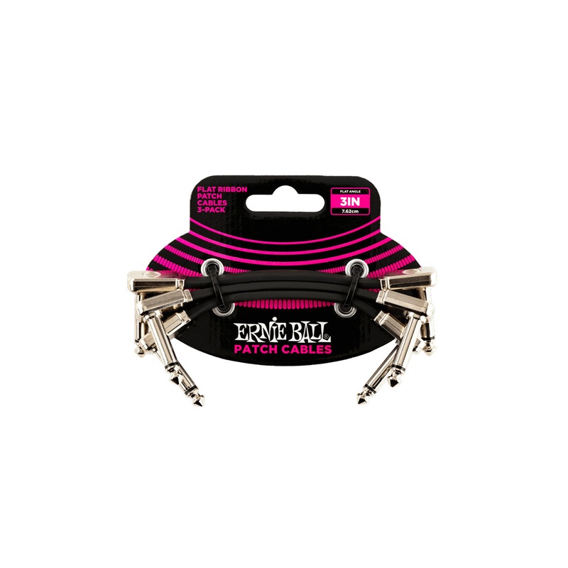 ernie-ball-3-in-flat-ribbon-patch-cables-3-pack Ernie Ball 3 in. Flat Ribbon Patch Cables (3-Pack)